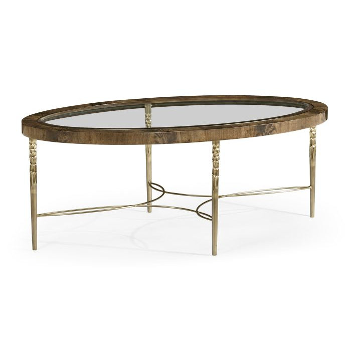Ovalt Buckingham soffbord i mahogny