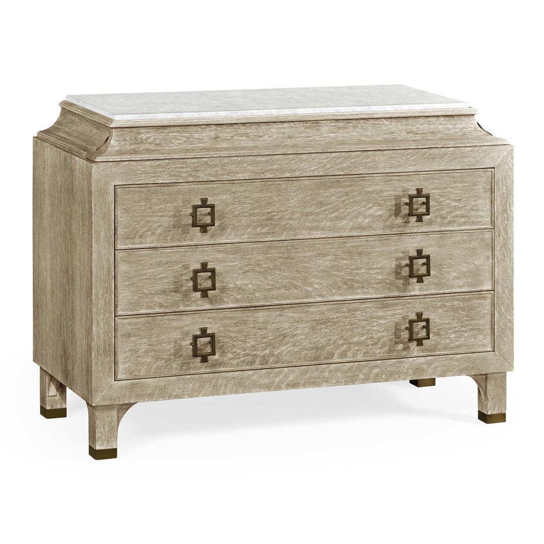 Doha Chest of Drawers in Oak in Grey - Jonathan Charles