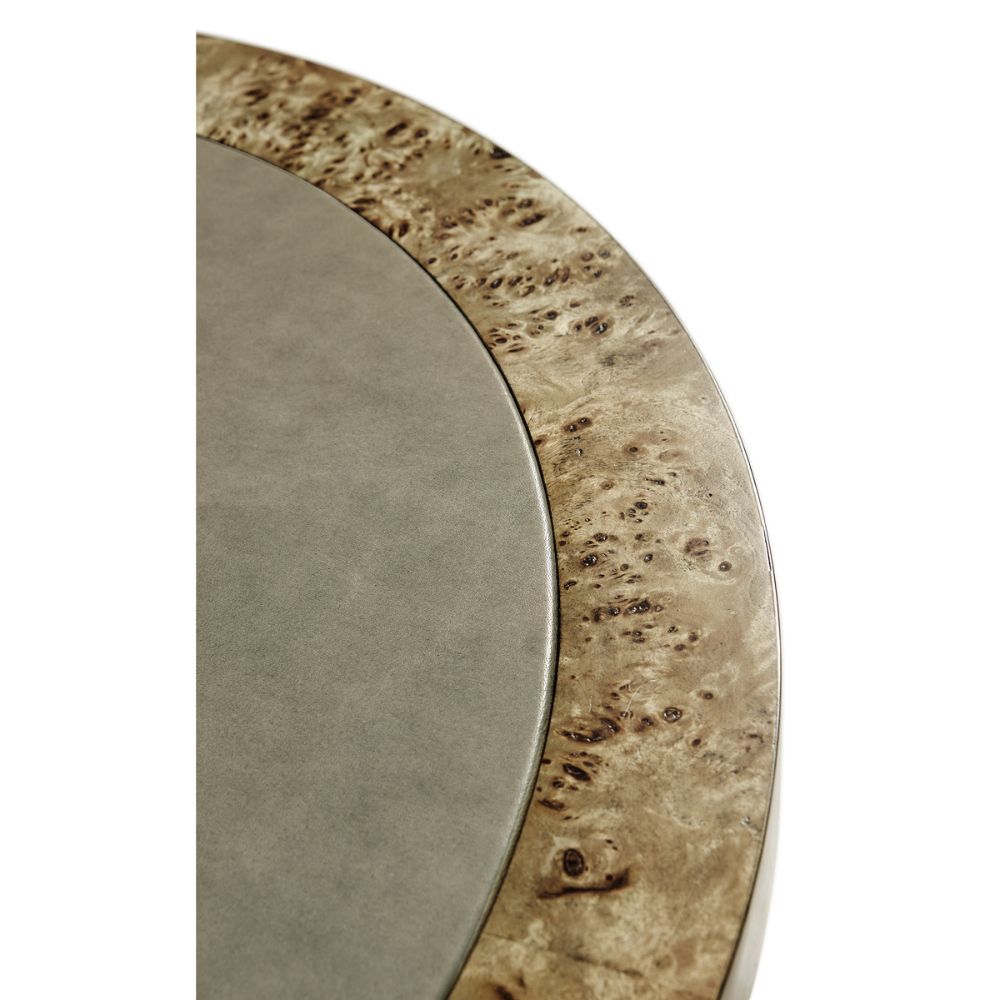 Fulgurite Golden Amber runt sidobord