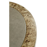 Fulgurite Golden Amber runt sidobord
