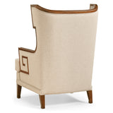 Walnut Greek Revival Armchair in Linen - Jonathan Charles