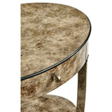 Hamilton Oval Bedside Table - Jonathan Charles