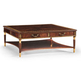 Mahogny William IV style förgyllt fyrkantigt soffbord