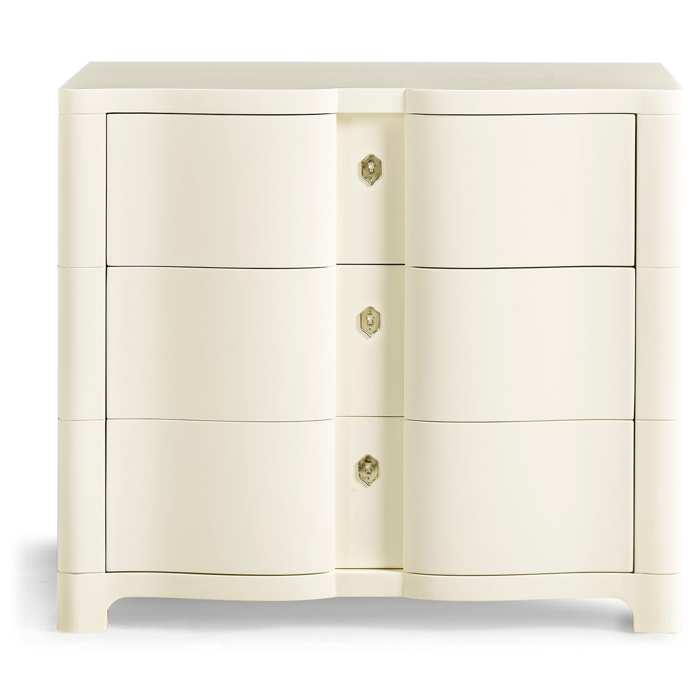 Chest of Drawers Bowfront in Ivory - Jonathan Charles