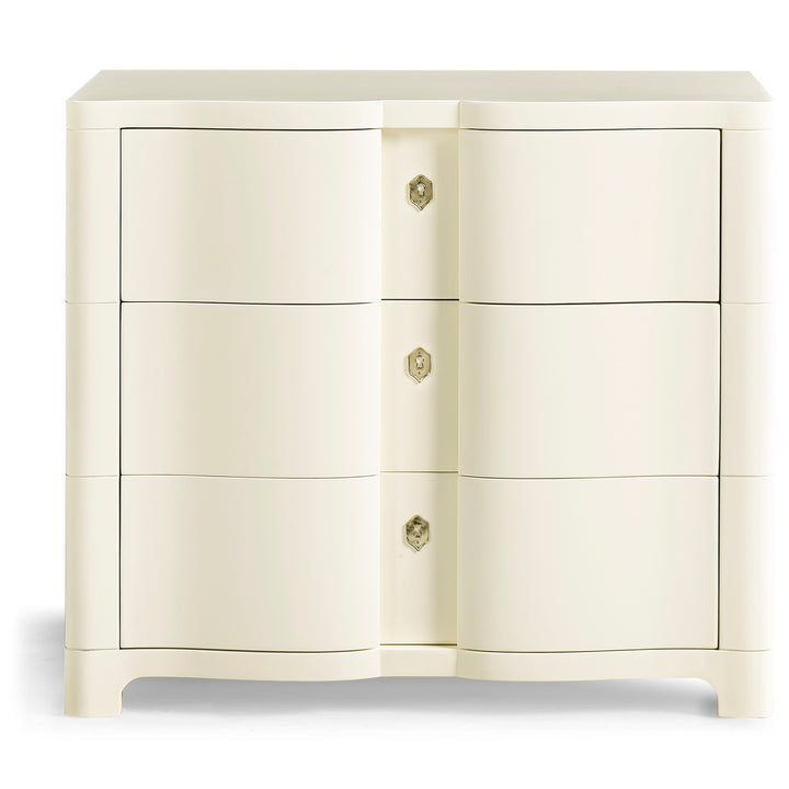 Chest of Drawers Bowfront in Ivory - Jonathan Charles