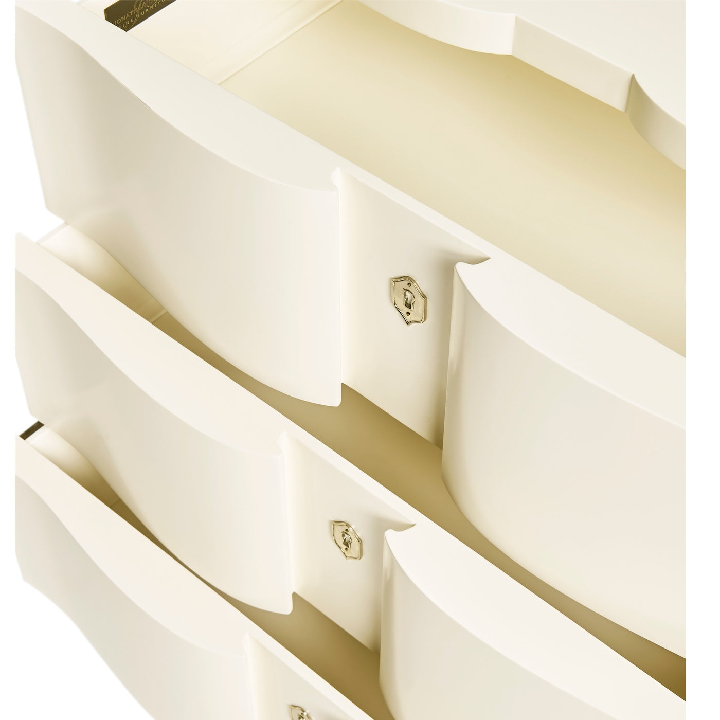 Chest of Drawers Bowfront in Ivory - Jonathan Charles
