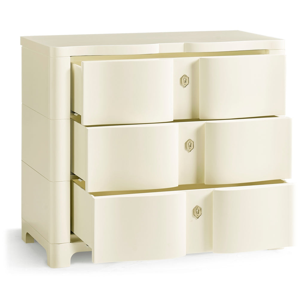 Chest of Drawers Bowfront in Ivory - Jonathan Charles