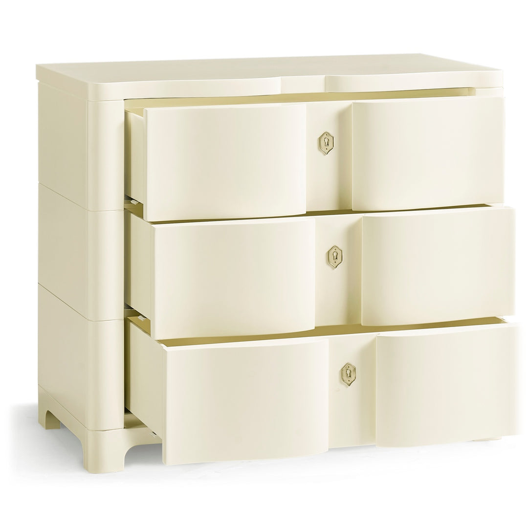 Chest of Drawers Bowfront in Ivory - Jonathan Charles
