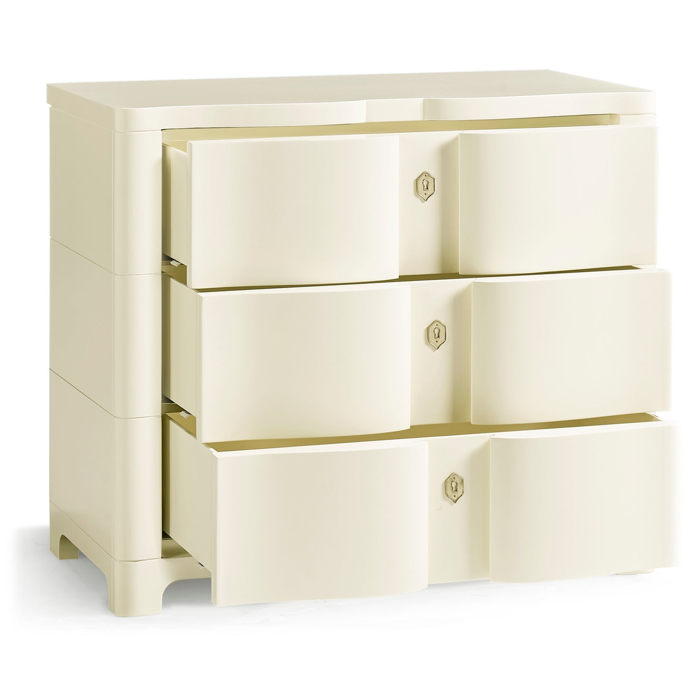 Chest of Drawers Bowfront in Ivory - Jonathan Charles