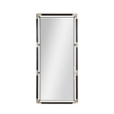 Campaign Style Charcoal Floor Standing Mirror