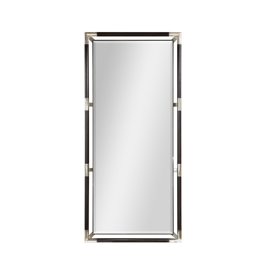 Campaign Style Charcoal Floor Standing Mirror