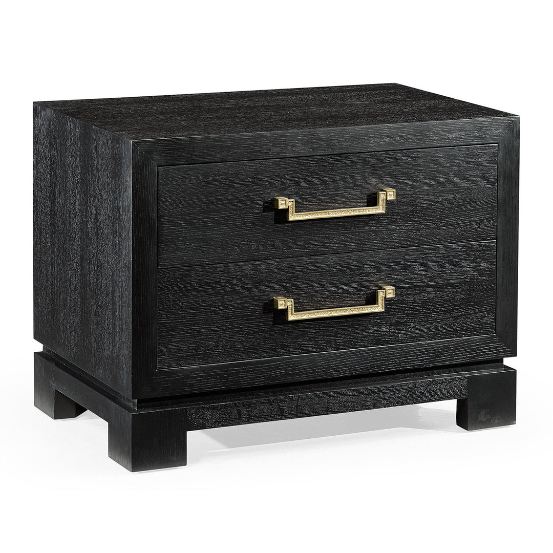 Ebonised Oak Bedside Cabinet - Jonathan Charles