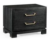 Ebonised Oak Bedside Cabinet