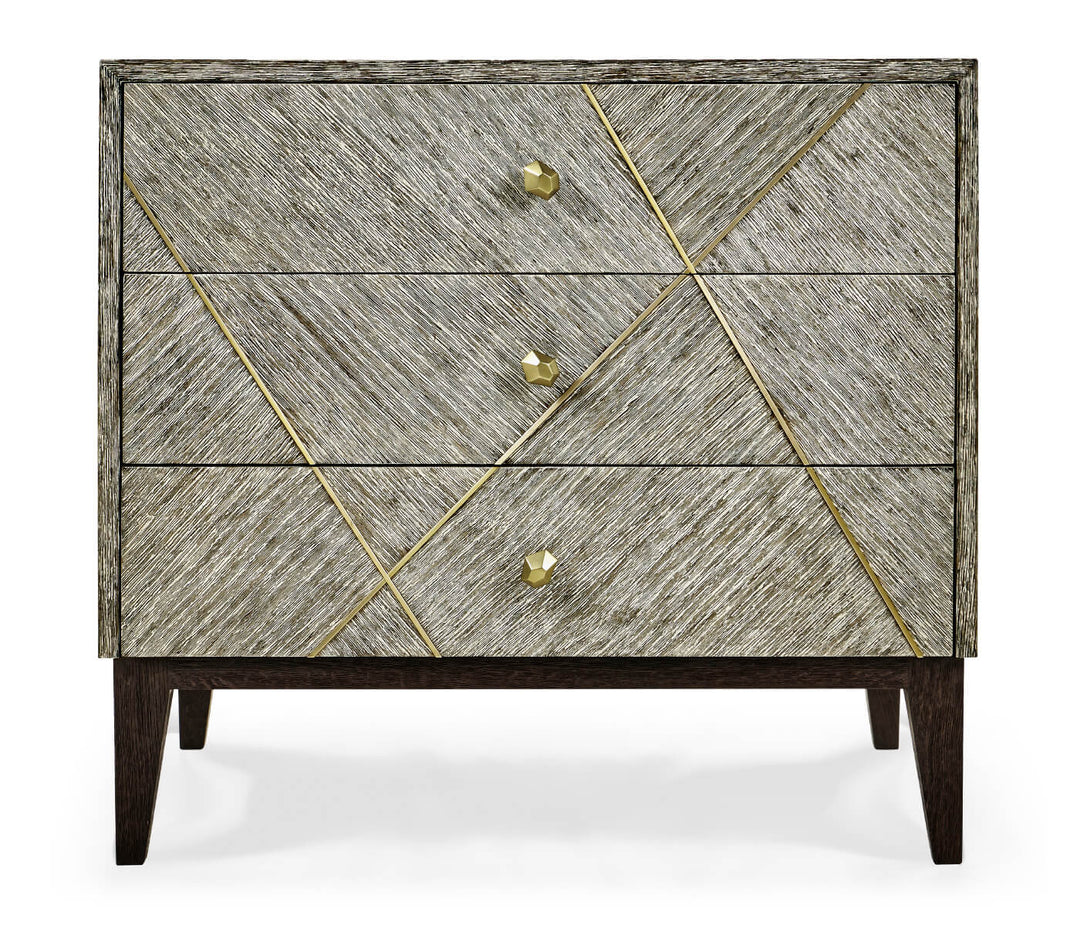 Geometric Transitional Bedside Chest