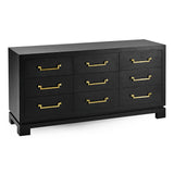 Ebonised Oak 9 Drawer Dresser - Jonathan Charles