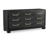 Ebonised Oak 9 Drawer Dresser