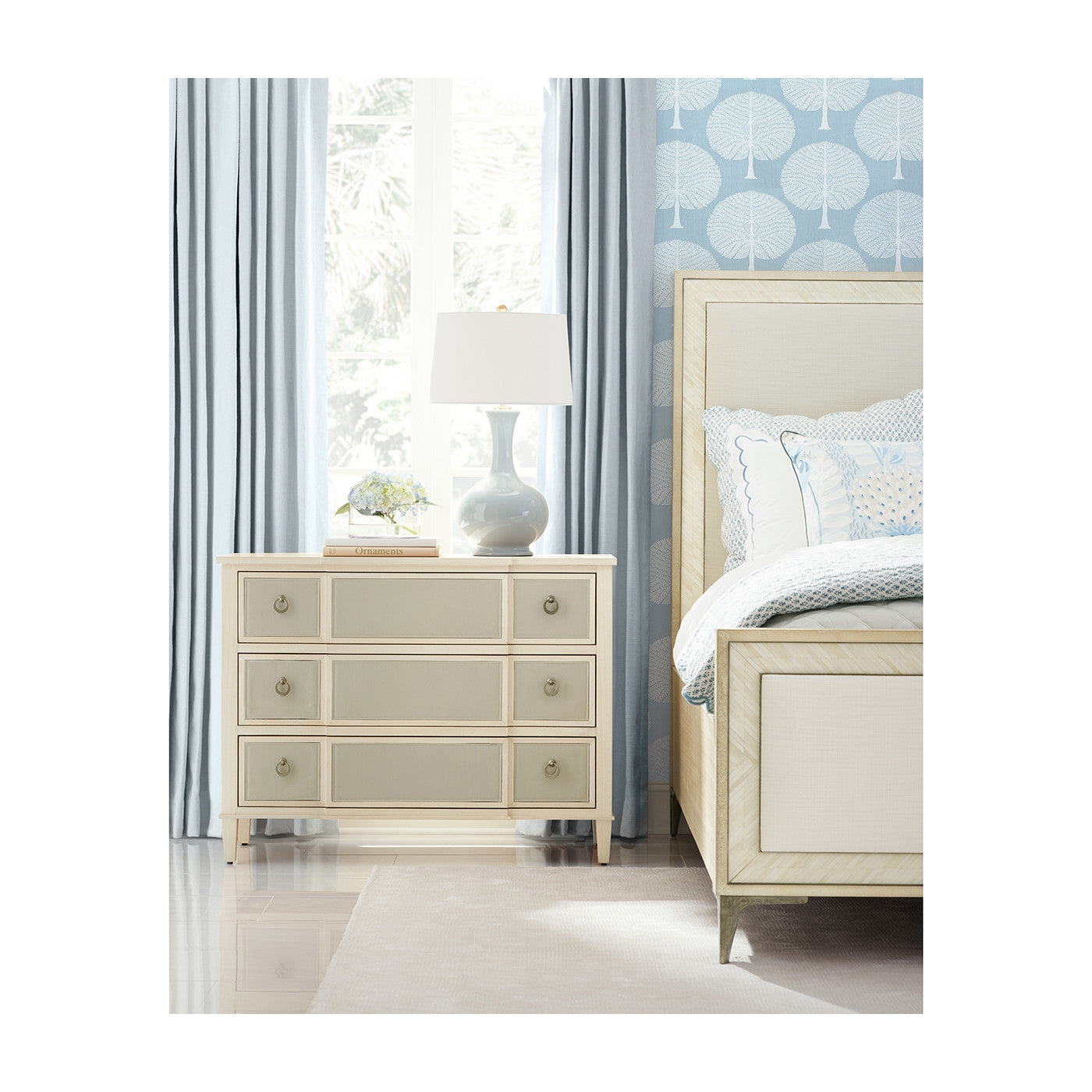 Tideline Bone & Linen Upholstered UK Super King Bed - Jonathan Charles
