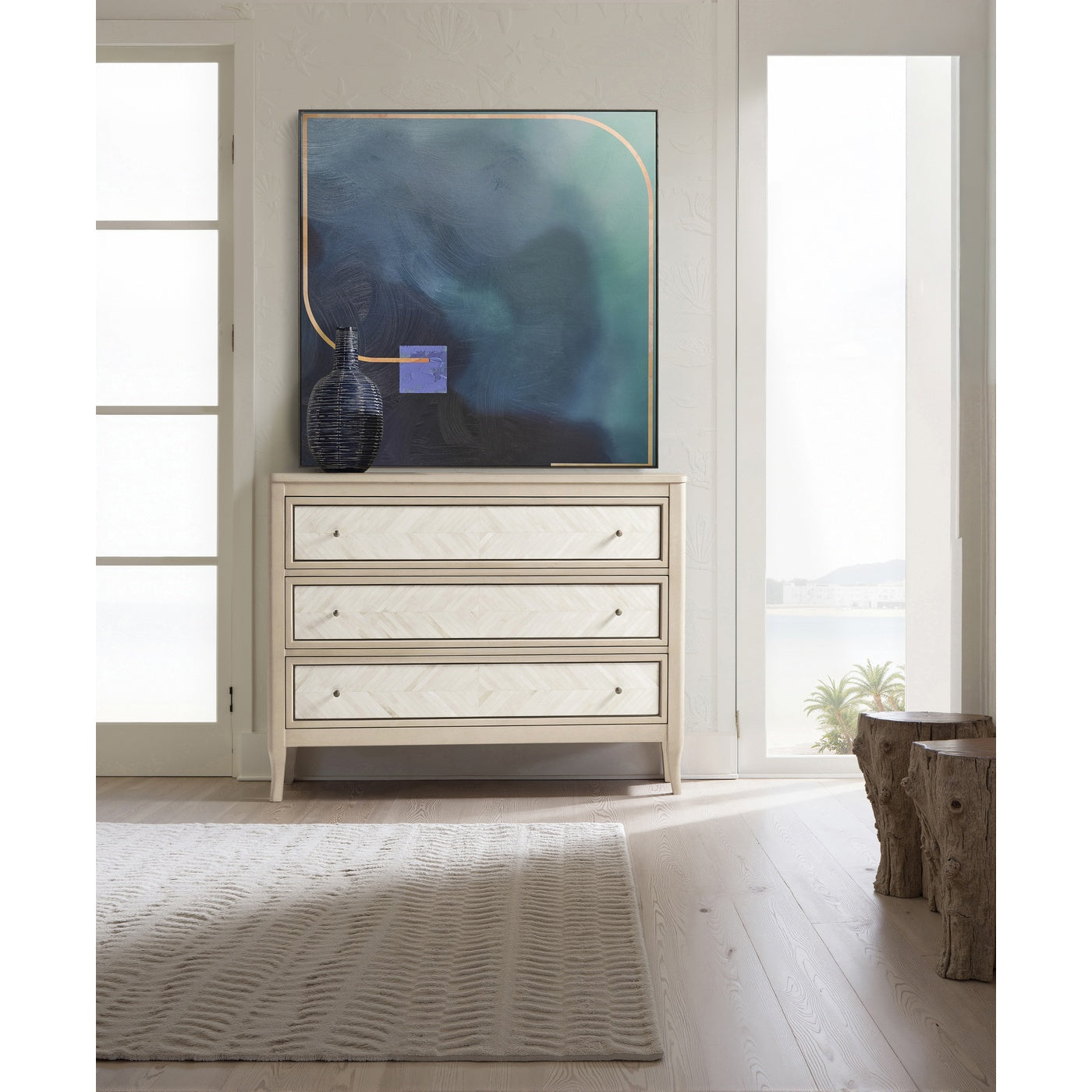 Berm Three Drawer Chest - Jonathan Charles