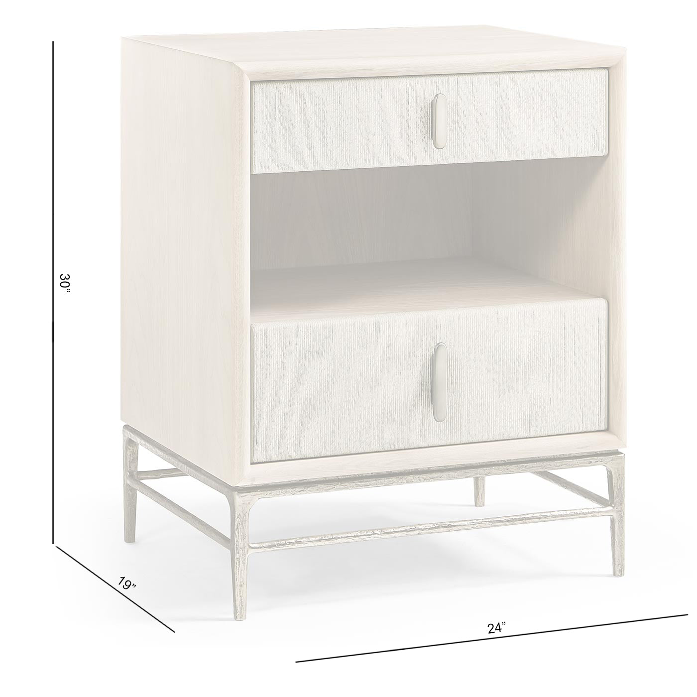 Clapotis Danish Cord Narrow Nightstand - Jonathan Charles