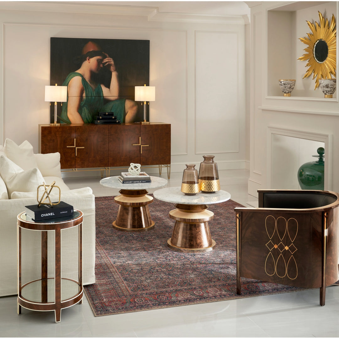 Rook Round Cocktail Table - Jonathan Charles