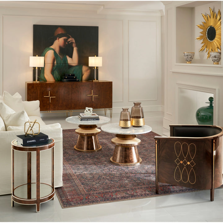 Rook Round Cocktail Table - Jonathan Charles