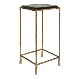 Ovard Antiqued avlastningsbord i guld