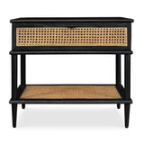 Coast Black Rattan Side Table - undefined