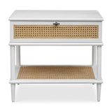 Coast White Rattan Side Table - undefined