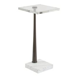 Pelton Marble Glass Drink Table - undefined
