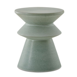 Imogene Garden Stool in Seafoam Glaze - undefined