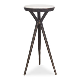 Tilton White Marble Accent Table - undefined