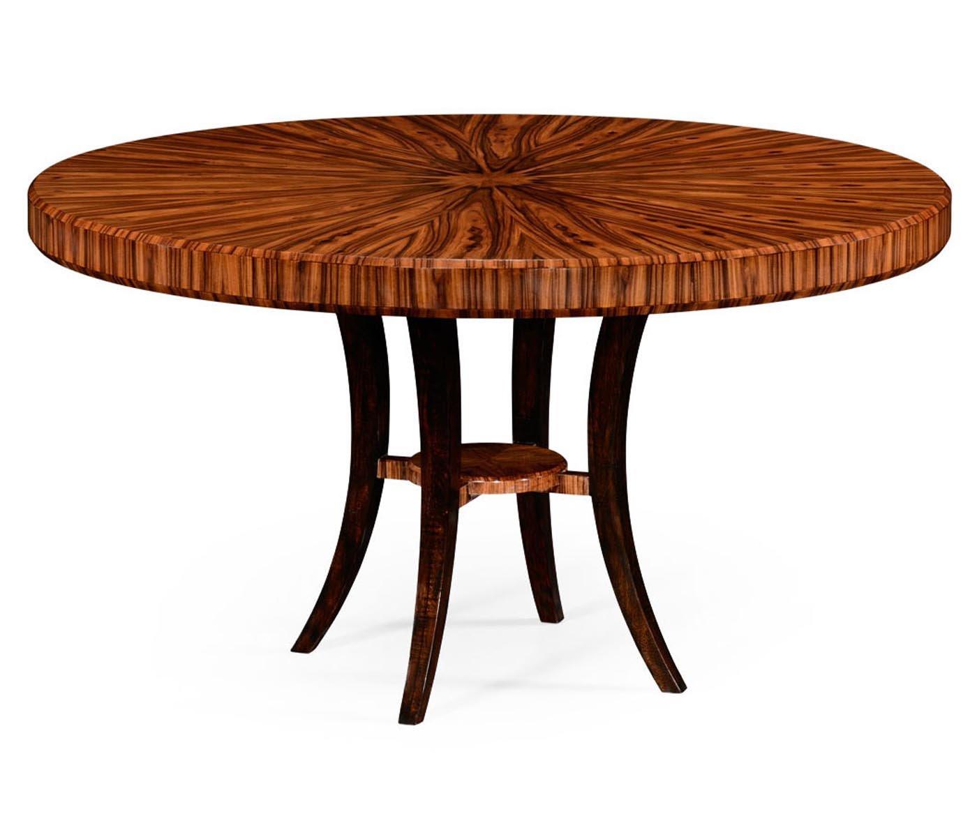 54" Art Deco High Lustre Round Dining Table
