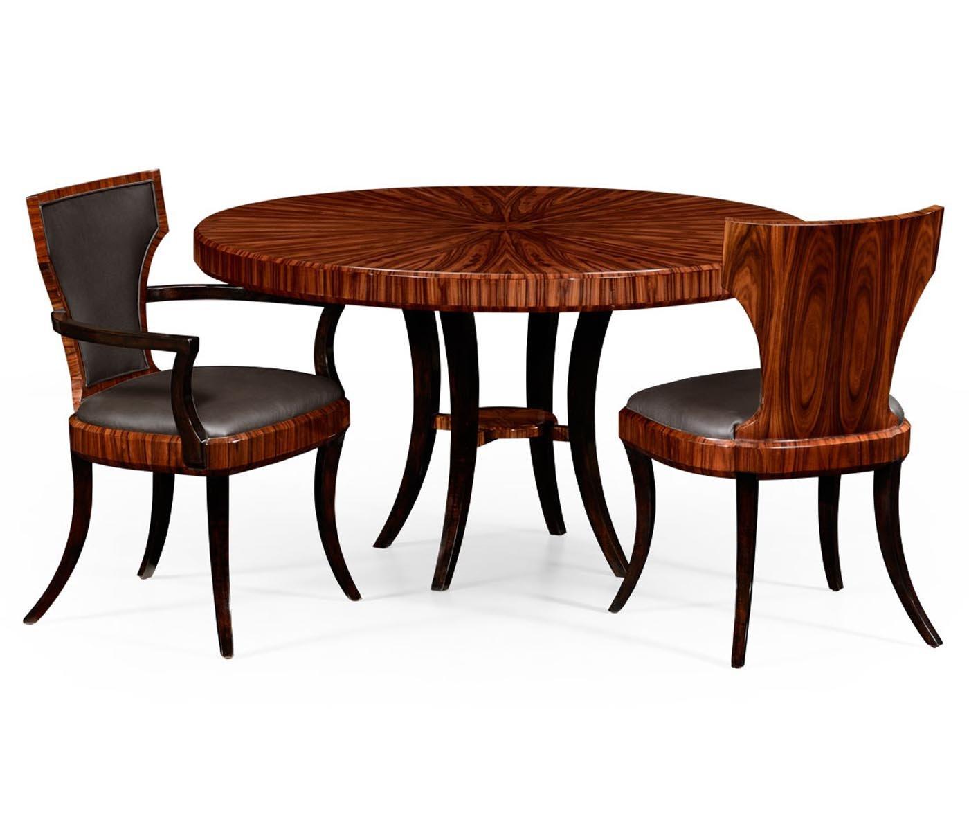 54" Art Deco High Lustre Round Dining Table