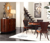 54" Art Deco High Lustre Round Dining Table