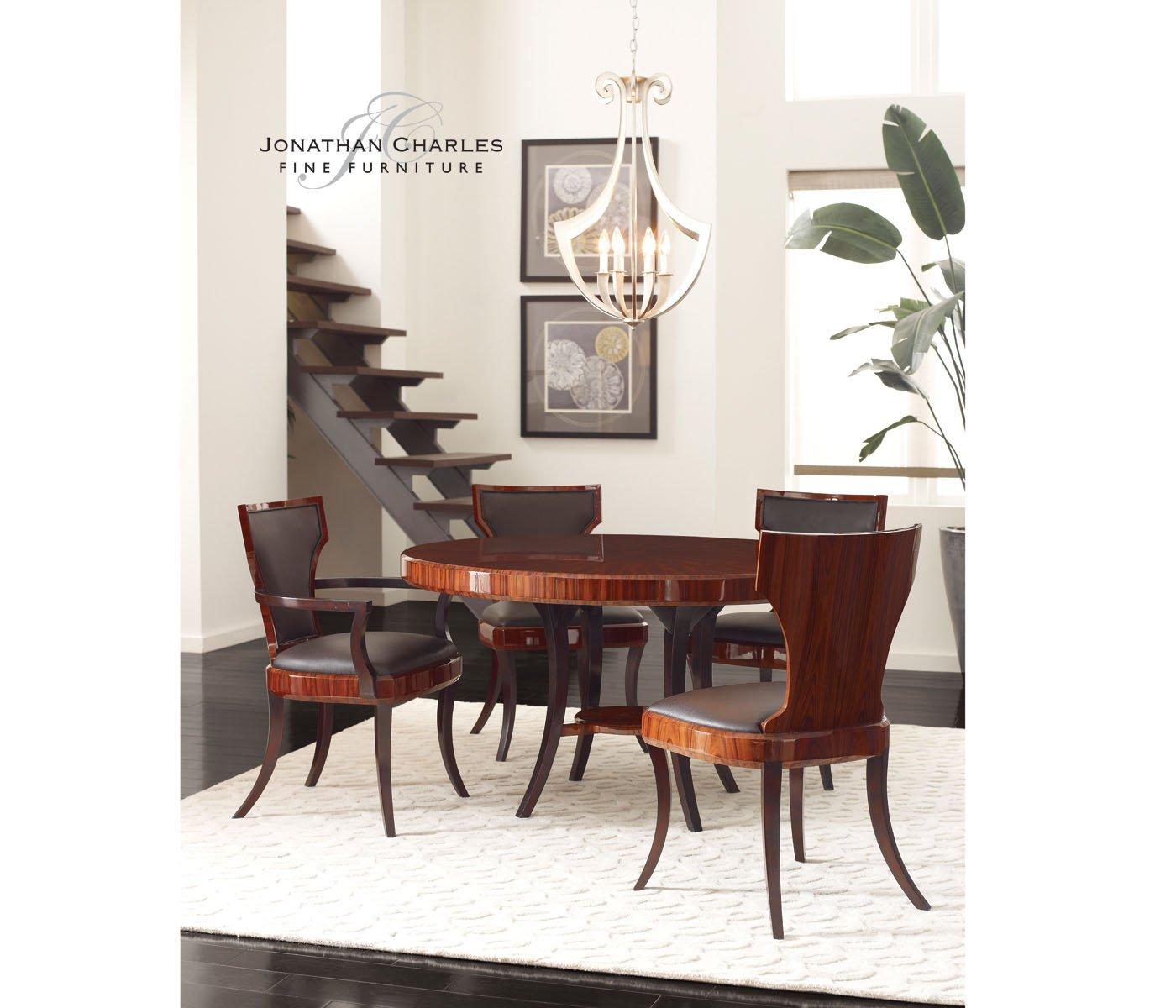 54" Art Deco High Lustre Round Dining Table