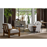 Rectangular Iron Coffee Table with a Black Marble Top