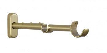 Auro Dubbelt justerbart fäste Ø25+16mm — Matt brass