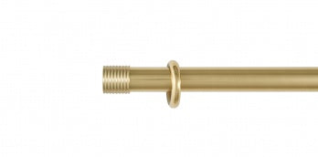 Auro Cabochon stångände Ø16mm (par) — Shiny brass
