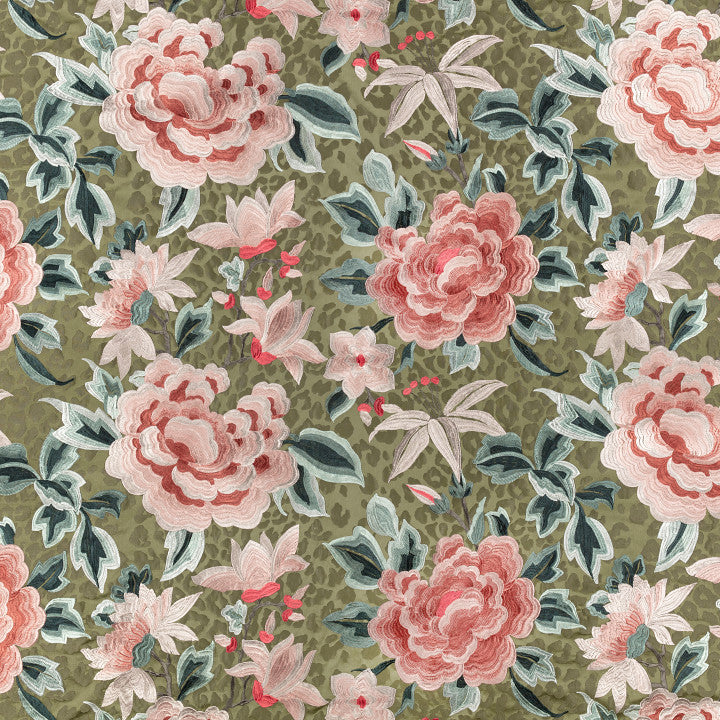 Lavinia Blue Somerset Green - Romo tyg