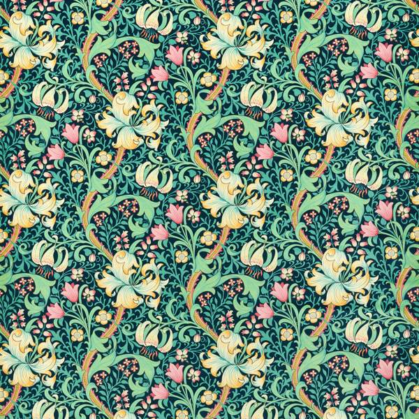 Morris & Co Tyg Golden Lily — Bedford Park Fabrics