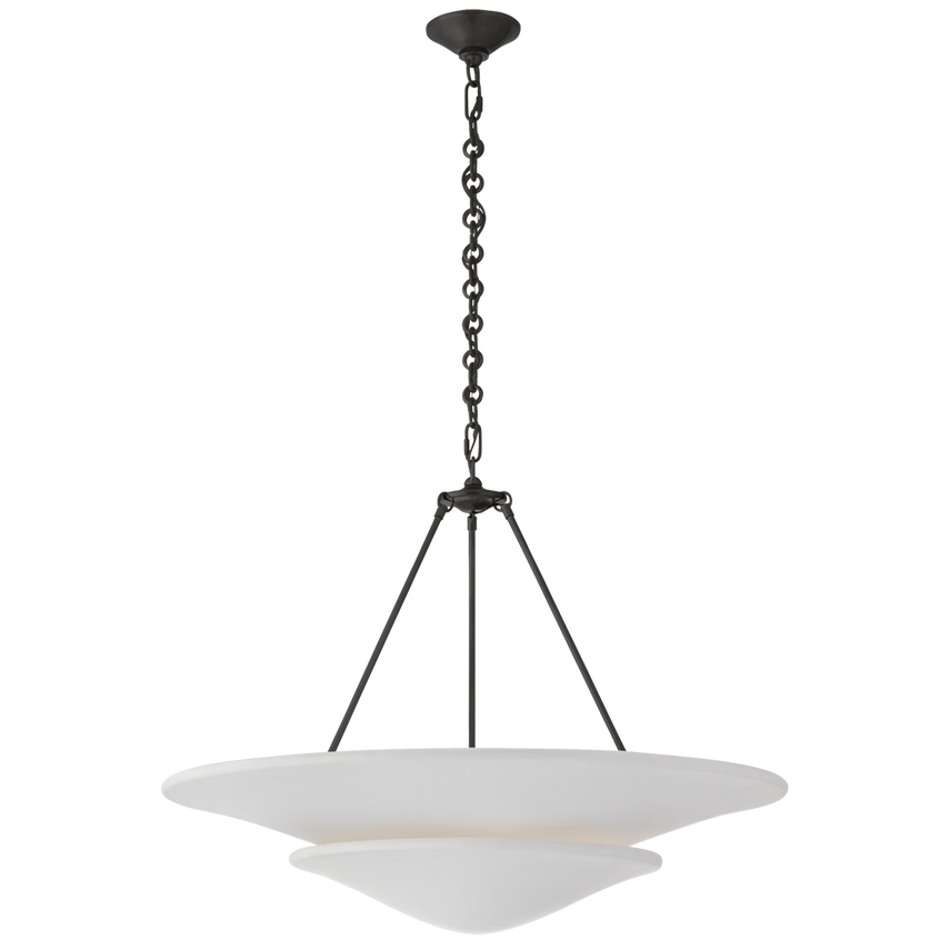 Mollino taklampa i vit metall och glas från AERIN for Visual Comfort & Co