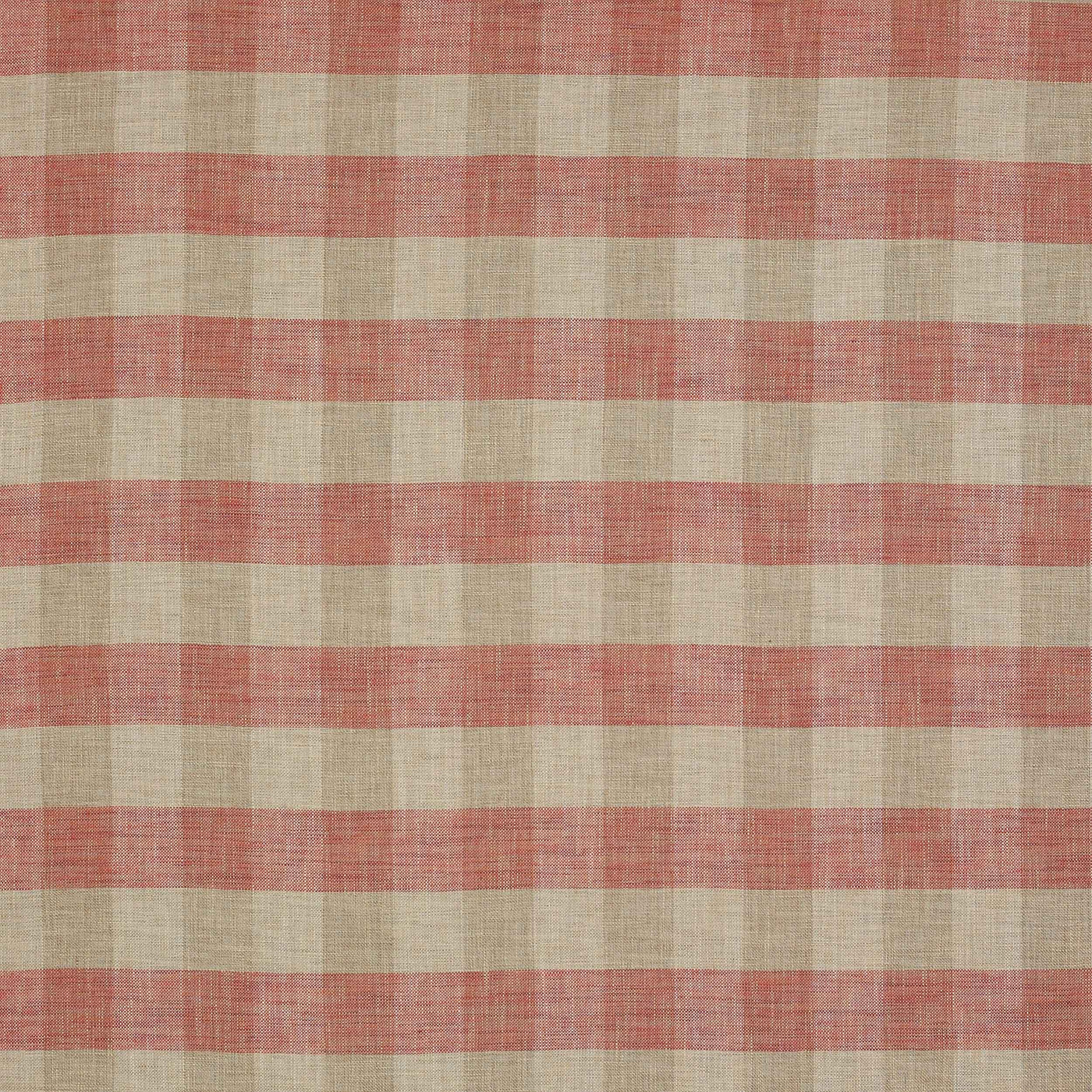 Appledore Check Red Sand — Colefax & Fowler tygprov