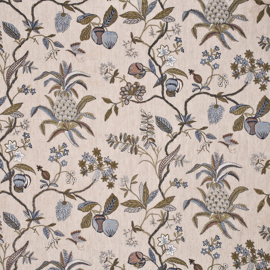 Exotic Pineapple Linen Tyg
