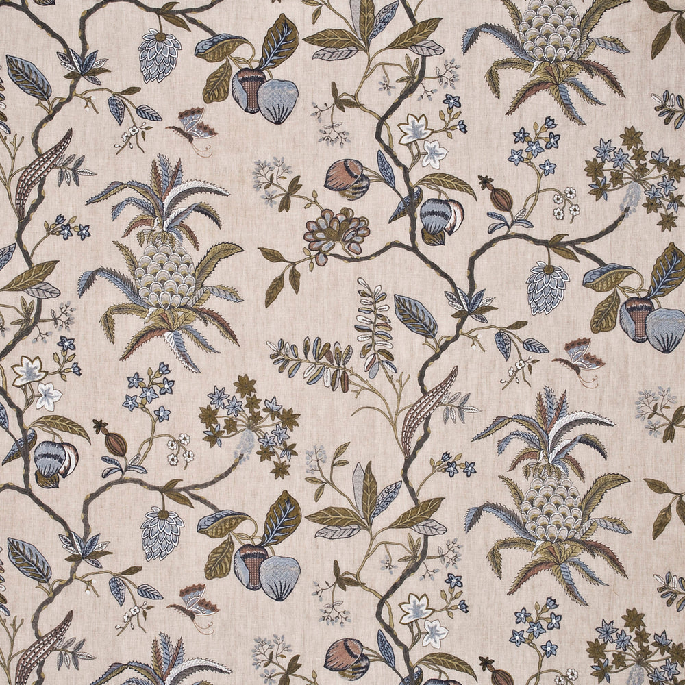 Exotic Pineapple Linen Tyg
