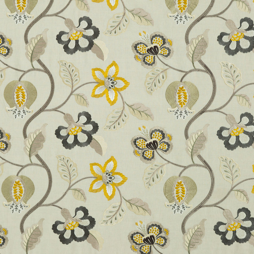 Elvaston Tygprov - Graphite/Citron