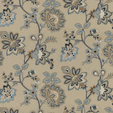 Burford Embroidery Tyg - Blue