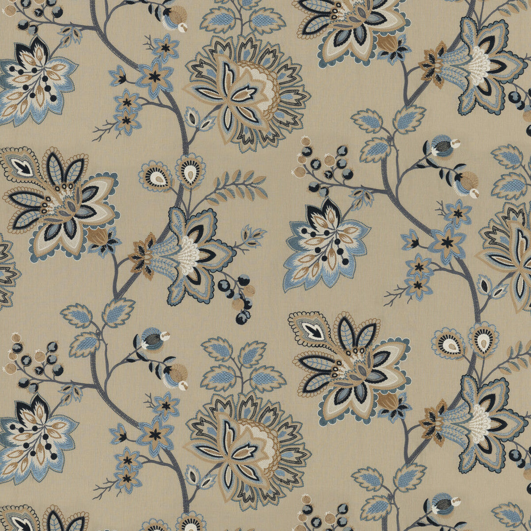 Burford Embroidery Tygprov - Blue