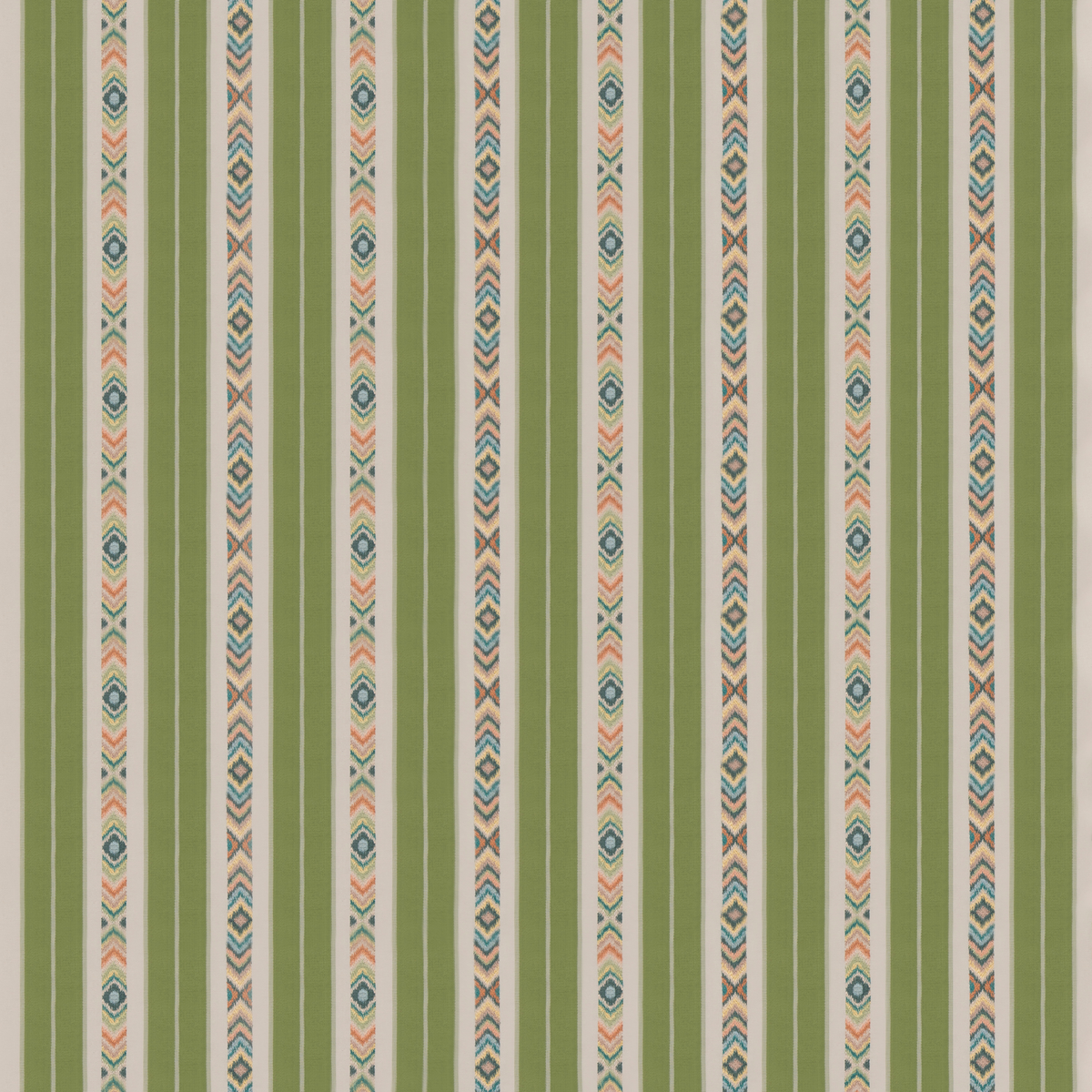 Ashlar Stripe Emerald tyg