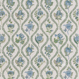 Burford Embroidery Blue/Emerald tyg