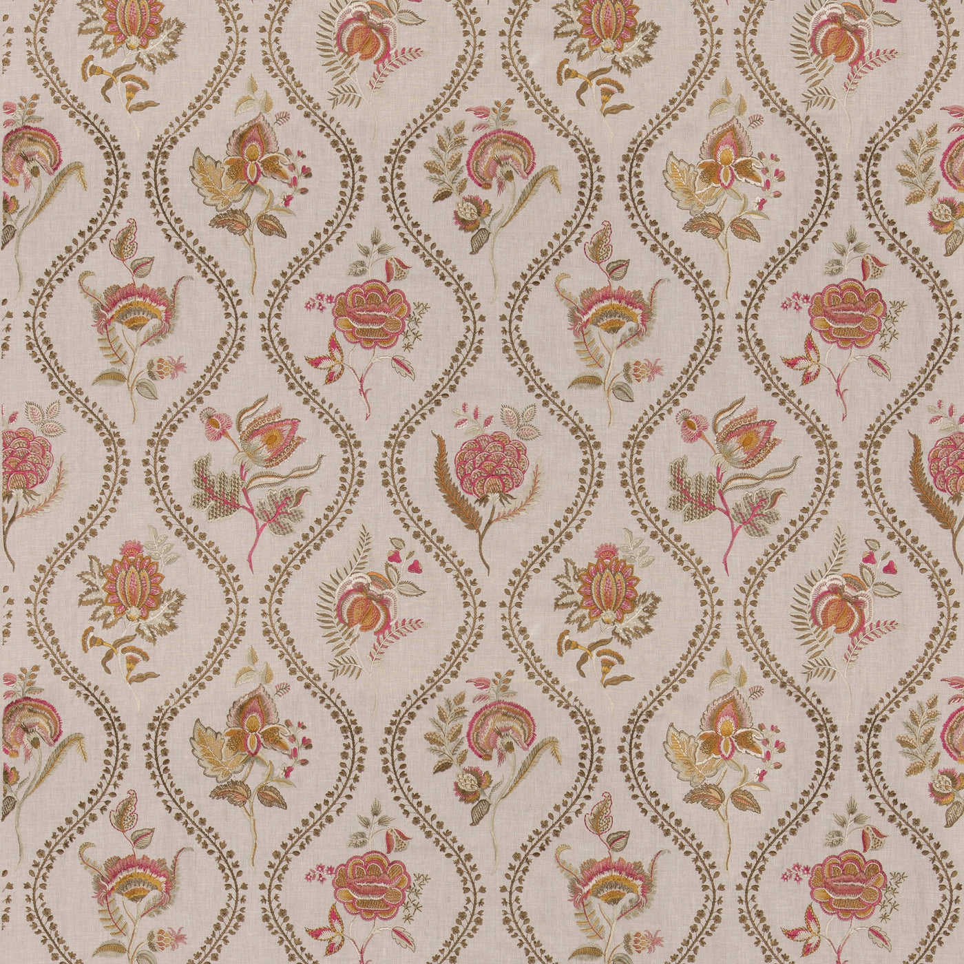 Burford Embroidery Tyg — G P & J Baker Red/Bronze